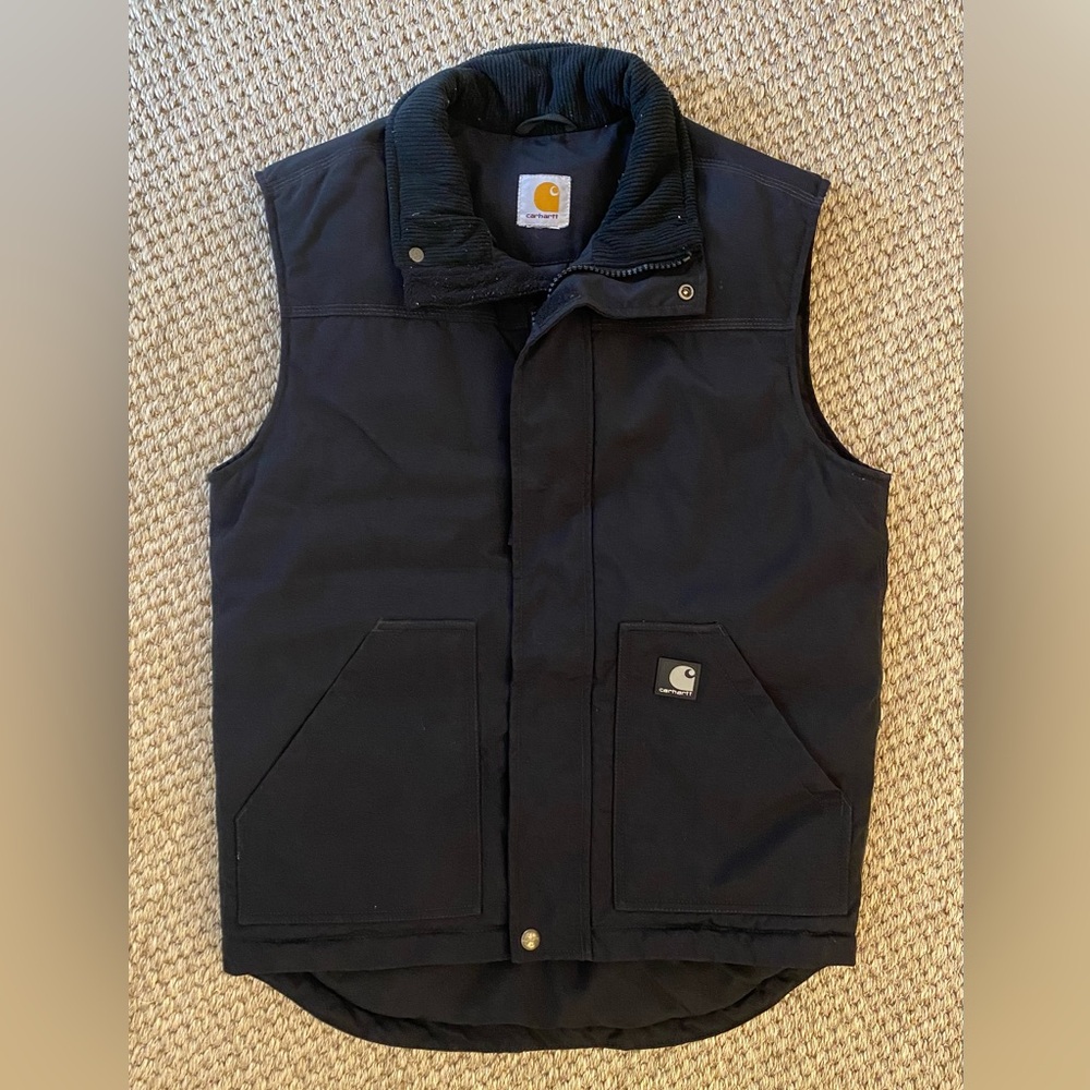 Carhartt Men's Black Vest with Logo